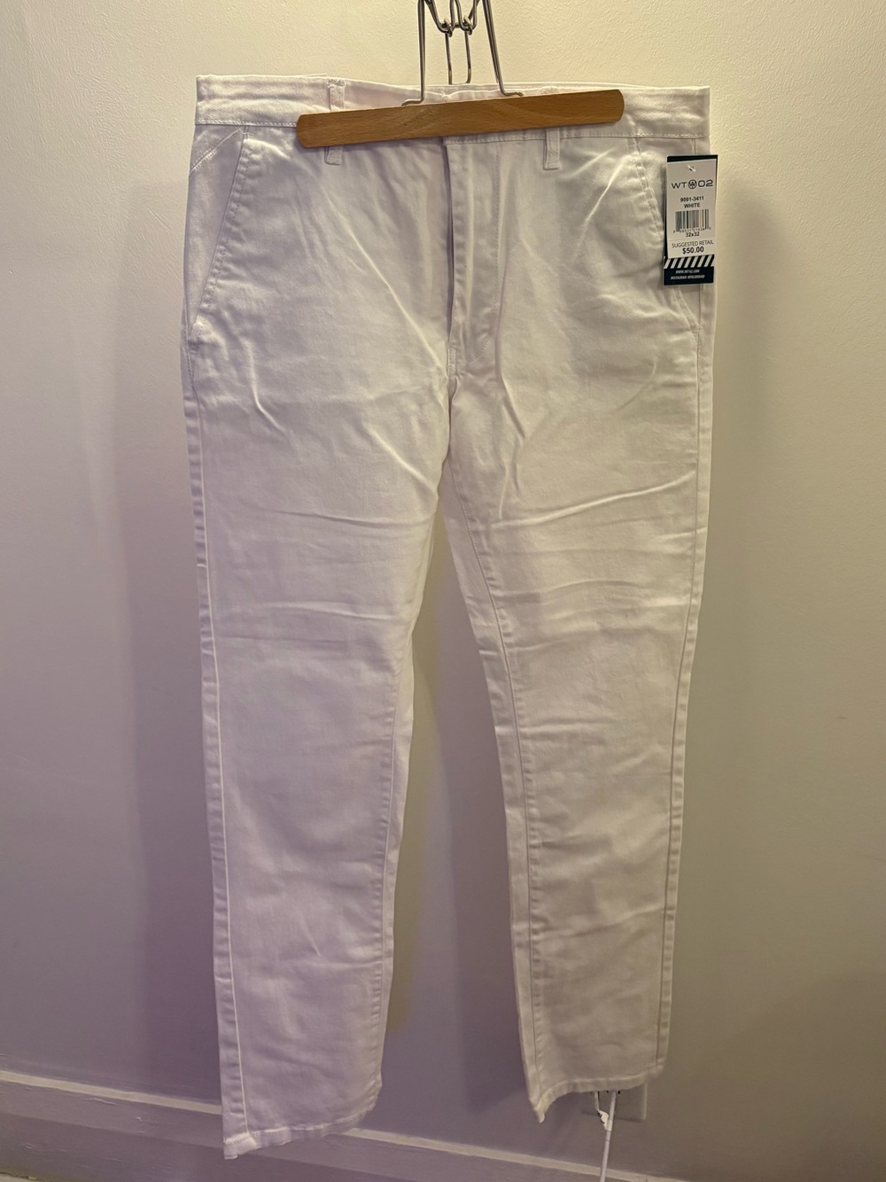White Men's Slim Fit Chinos